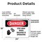 Signmission Stay Away When Machine Is Operating Danger Sign, Plastic, 24in W x 18in L, 2PK OS-2PACK-DS-P-1824-L-1700 - alternate 5